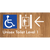Unisex Accessible Toilet on Level 1 Via Lift w/ Large Arrow