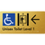 Unisex Accessible Toilet on Level 1 Via Lift w/ Large Arrow