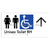 Unisex Accessible Toilet RH w/ Large Arrow
