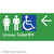 Unisex Accessible Toilet RH w/ Large Arrow
