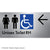 Unisex Accessible Toilet RH w/ Large Arrow