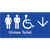 Unisex Accessible Toilet with Arrow