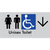 Unisex Accessible Toilet with Arrow
