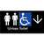 Unisex Accessible Toilet with Arrow