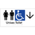 Unisex Accessible Toilet with Arrow