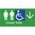 Unisex Accessible Toilet with Arrow