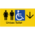 Unisex Accessible Toilet with Arrow