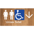 Unisex Accessible Toilet with Arrow