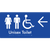 Unisex Accessible Toilet with Arrow