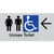 Unisex Accessible Toilet with Arrow