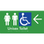 Unisex Accessible Toilet with Arrow