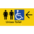Unisex Accessible Toilet with Arrow