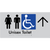 Unisex Accessible Toilet with Arrow