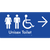 Unisex Accessible Toilet with Arrow