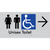 Unisex Accessible Toilet with Arrow