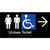 Unisex Accessible Toilet with Arrow