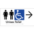 Unisex Accessible Toilet with Arrow