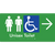 Unisex Accessible Toilet with Arrow