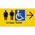 Unisex Accessible Toilet with Arrow