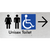 Unisex Accessible Toilet with Arrow