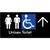 Unisex Accessible Toilet with Arrow