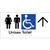 Unisex Accessible Toilet with Arrow
