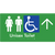 Unisex Accessible Toilet with Arrow