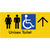 Unisex Accessible Toilet with Arrow