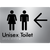 Unisex Toilet with Large Arrow