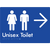 Unisex Toilet with Large Arrow