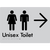 Unisex Toilet with Large Arrow