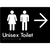 Unisex Toilet with Large Arrow