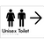 Unisex Toilet with Large Arrow