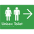 Unisex Toilet with Large Arrow