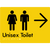 Unisex Toilet with Large Arrow