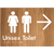 Unisex Toilet with Large Arrow