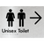 Unisex Toilet with Large Arrow