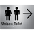 Unisex Toilet with Large Arrow