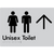 Unisex Toilet with Large Arrow