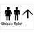 Unisex Toilet with Large Arrow