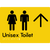 Unisex Toilet with Large Arrow