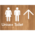 Unisex Toilet with Large Arrow