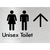 Unisex Toilet with Large Arrow