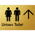 Unisex Toilet with Large Arrow