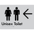 Unisex Toilet with Large Arrow