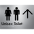 Unisex Toilet with Large Arrow