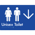 Unisex Toilet with Large Arrow