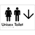 Unisex Toilet with Large Arrow