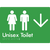 Unisex Toilet with Large Arrow