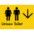 Unisex Toilet with Large Arrow